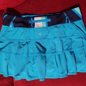 Lululemon Run Pace Setter Skirt Surge Teal Size 10